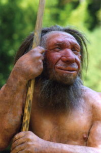 Reconstruction of an elderly Neanderthal male (image: Wikimedia, Pressebilder Neanderthal Museum, CC BY-SA 4.0)